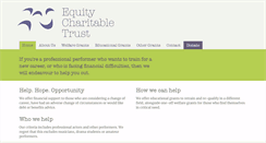 Desktop Screenshot of equitycharitabletrust.org.uk